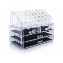 Органайзер для хранения косметических средств Cosmetic storage box с 4 ящичками Прозрачный