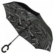 Зонт с механизмом обратного сложения зонт наоборот umbrella Газета 