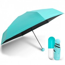 Мини зонт капсула TOPA компактный в футляре Голубой