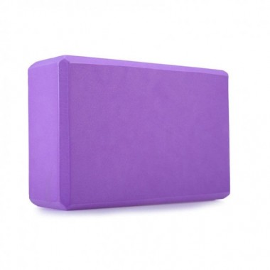 Блок TOPA для фитнеса и йоги кирпич опорный кубик для упражнений Фиолетовый 23х15х7.6 см