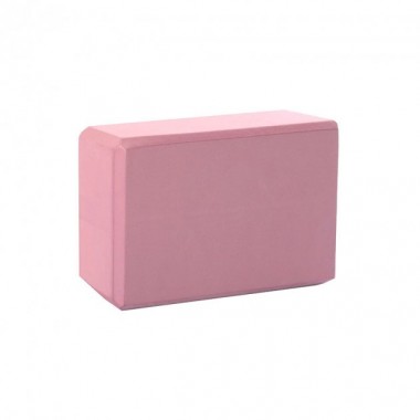 Блок TOPA для фитнеса и йоги кирпич опорный кубик для упражнений Розовый 23х15х7.6 см