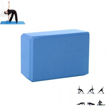 Блок для фитнеса и йоги TOPA опорный кубик для упражнений Синий 23 х 1 5х 7.6 см