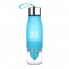 Бутылка соковыжималка для воды с фруктами H2O Water Bottle 650 мл герметичная Синяя