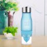 Бутылка соковыжималка для воды с фруктами H2O Water Bottle 650 мл герметичная Синяя