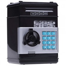 Электронная Копилка сейф с кодовым замком и купюро-приемником для бумажных денег и монет Number Bank