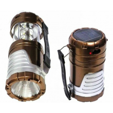 Фонарь-лампа TOPA аккумуляторный светодиодный для кемпинга с солнечной панелью 7088B 12 LED+1 W Золотой 220V