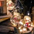 Гирлянда светодиодная штора Шарики с Дедом Морозом TOPA 200 LED 10 шаров 3 м Теплый Белый 