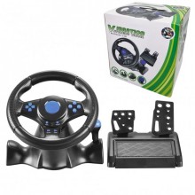 Игровой руль с педалями 3в1 Vibration Steering wheel PC/PS3/PS2/ 3в1