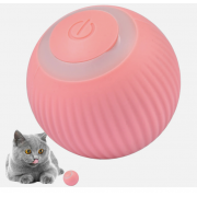 Интерактивная игрушка смарт мячик шарик TOPA для кота с подсветкой Розовый