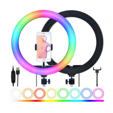 Кольцевая LED лампа RGB MJ36 1 крепление управление на проводе 36 см Кольцевая LED лампа RGB MJ36 1 крепление управление на проводе 36 см