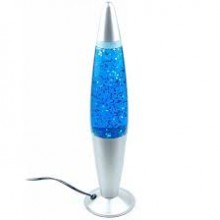 Лава лампа Lava Lampe TOPA 41 см с Глиттер блестками синяя