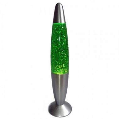 Лава лампа Lava Lampe TOPA 37 см с Глиттер блестками зеленая