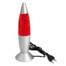 Лава лампа Lava Lampe TOPA 37 см с Глиттер блестками красная