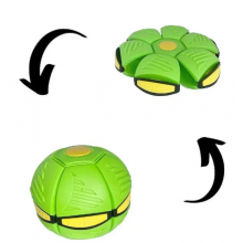 Мяч Flat Ball или летающий дискошар «нло» TOPA для игр на улице с фрисби Зеленый