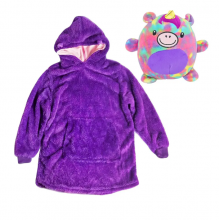 Детская толстовка Huggle Pets Hoodie с капюшоном Фиолетовая Единорог 134 см Детская толстовка Huggle Pets Hoodie с капюшоном Фиолетовая Единорог 134 см