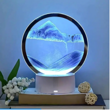 Настольная лампа ночник TOPA Песочные часы 3D картина Подвижный песок RGB 