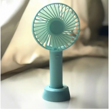 Портативный ручной вентилятор Handy Mini Fan USB с подставкой Голубой Портативный ручной вентилятор Handy Mini Fan USB с подставкой Голубой