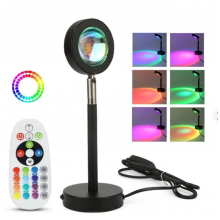 Проекционная лампа светильник с эффектом заката Sunset Lamp USB 16 цветов с пультом