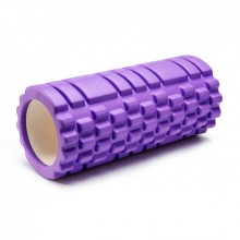 Ролик роллер валик TOPA массажный для фитнеса и йоги Фиолетовый 13х33 см