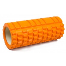 Ролик роллер валик TOPA массажный для фитнеса и йоги Оранжевый 13х33 см