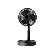 Складной мини вентилятор TOPA Портативный аккумуляторный настольный Telescopic Folding Fan USB Черный