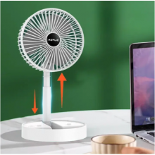 Складной мини вентилятор TOPA Портативный аккумуляторный настольный Telescopic Folding Fan USB Белый