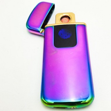 Спиральная сенсорная электрическая USB зажигалка Lighter Фиолетовая