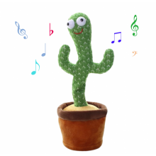 Танцующий плюшевый кактус в горшке поющий 120 песен с подсветкой Dancing Cactus